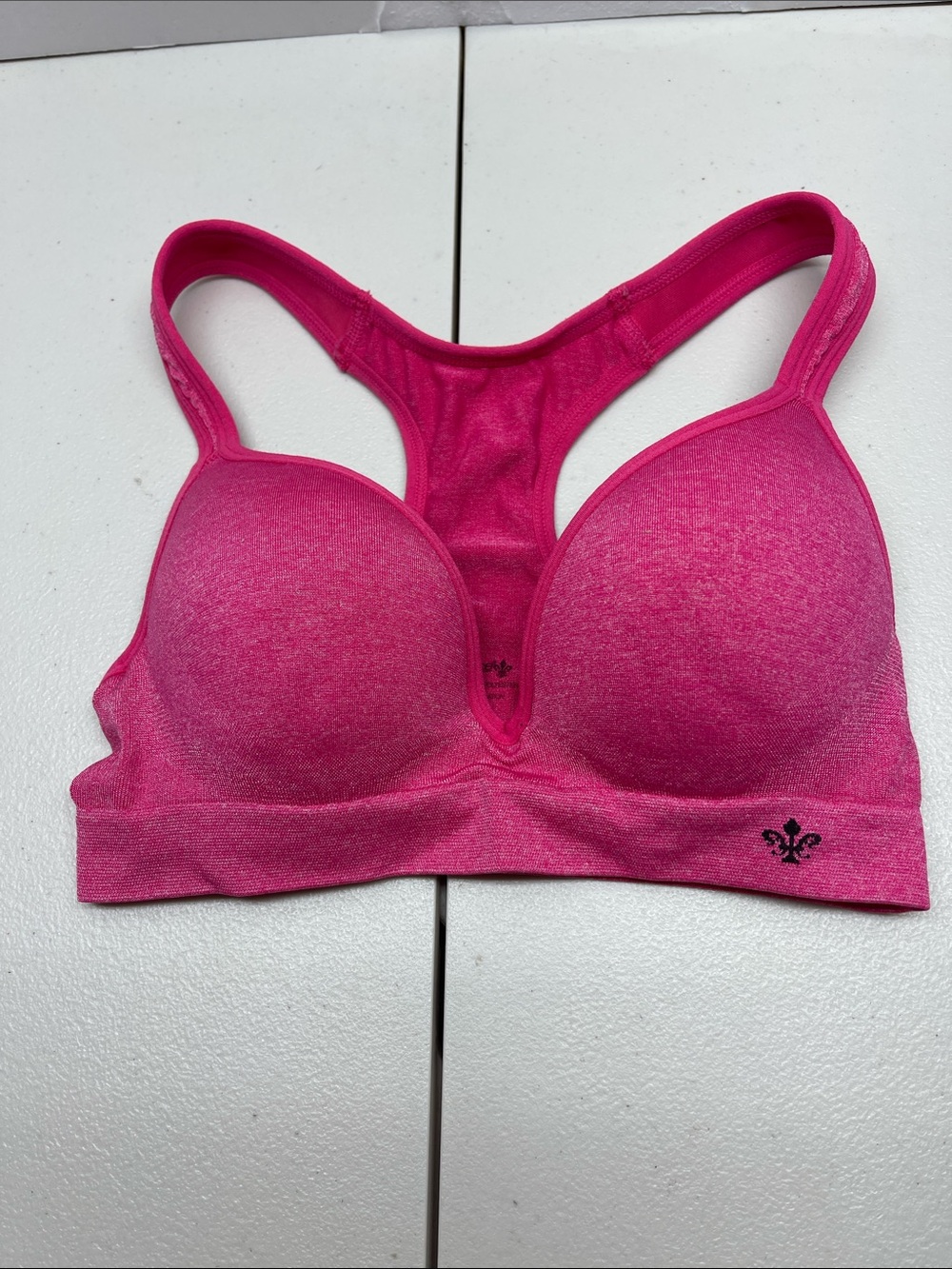Lily of France Seamless Racerback Sports Bra - Hot Pink. Size S